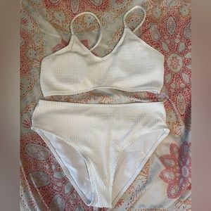 Shein Youth Swim suit Bikini Girls White